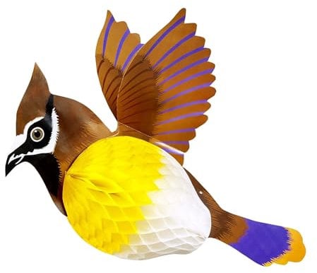 Widmann 95771 - Wabenball, Vogel, Ø 40 cm, Dekoration, Mottoparty, Kinderfest, Karneval