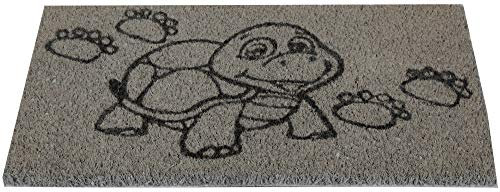 Bestlivings Fußmatte Kokos Schuhabtreter 25x50cm (Schildkröte), Fußabtreter Schmutzfangmatte Türmatte Bodenmatte Läufer Teppich Türvorleger Abtreter