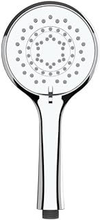 WENKO Wasserspar Duschkopf Watersaving, Handbrause mit Wasserspar-System, 3 Strahlarten, Ø 11 cm, ABS, Chrom
