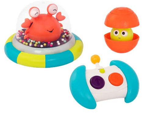 B. toys by Battat- Platillo Volante con Mando Distancia Juguetes a Control Remoto, Multicolor, Small (B. You 71609)