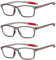 Suertree 3 Pack Blaulichtfilter Lesebrille Computerbrille TR90 Rahmenleser PC Gaming UV Blue Light Blocking Glasses Damen Herren