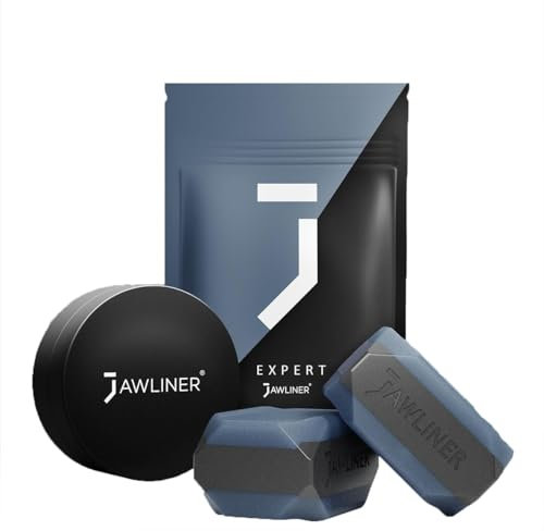 Jawliner 3.0 Kiefertrainer für Männer & Frauen - Kinntrainer - Doppelkinn-Reduzierer - 100% lebensmittelechtes Silikon - Gesichts- und Nackenformer & Kieferstärker (Beginner)