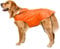 Bwiv Hundemantel Wasserdicht Atmungsaktiv Hundejacke Klettverschluss Haustier Mantel Hunde Weste Jacke Reflektor Elastisch Polarfleece Weich Schale Bauchschutz für Kleine Große Hunde (XL, Orange)
