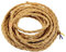 sourcing map Twisted Cloth Covered Wire 3 Core 18AWG 5 Meter/16.4 Feet, Vintage Woven Fabric Electrical Cable for Pendant Light DIY Project, Gold Tone