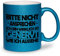 glitzertassen.de® | Bitte nicht ansprechen | Tasse mit Glitzer | Geschenkidee | Blau