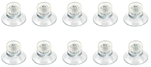 Semetall 10 ventose trasparenti con dado M4 in PVC trasparente, ventose per cucina, ufficio, bagno, decorazione da parete, diametro 25 mm