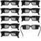 WDFCN 10 Stücke Agent Brille Schwarz Rückansicht Brille Spionagebrille für Abschlussfeiertage Geburtstagsfeier, Kinder und Erwachsene