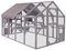 Großes Katzengehege aus Holz für Katzen, Terrasse, Outdoor, Katzenhaus mit Brücken, Spaziergänge, kleine Häuser, Dachabdeckung