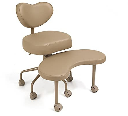 Pipersong Meditationsstuhl Plus, Flexibler Schreibtischstuhl, Kreuzbeinstuhl, mit Lendenwirbelstütze und verstellbarem Hocker, ergonomisches Design für mehrere Sitzpositionen, Hellbraun