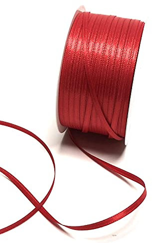 s.dekoda Satinband 50m x 3mm Rot Schleifenband Dekoband Satin