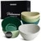 MIAMIO – 6 x 800 ml – Schüssel Set/Müslischalen Set – Moderne Schüsseln Matt – Bowls Set groß – Palmanova Kollektion (Grün)