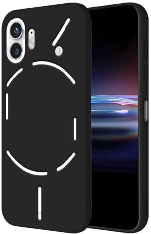 HONLEN Protection Case for NothingPhone (2) / Nothing Phone 2 (6.7 Inches) Liquid TPU Silicone Cover, Shockproof and Anti-Scratch Ultra Slim Soft Silicone Case Black