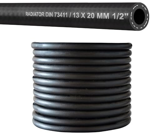 (13 mm) Auto KFZ EPDM Gummi Schlauch Kühlerschlauch Kühlwasserschlauch Heißwasserschlauch Wasserschlauch Heizungsschlauch -40 bis +120C° DIN 73411 (13 x 20 mm 1/2)