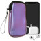 kwmobile Handytasche für Smartphones XXL - 7 - Neopren Handy Hülle Metallic Lavendel - Handy Tasche 17,7 x 8,5 cm Innenmaße