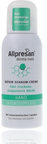 Allpresan Derma med Repair Schaum-Creme HAND INTENSIVPFLEGE - Zur Pflege sehr trockener und strapazierter Hände - 100 ml