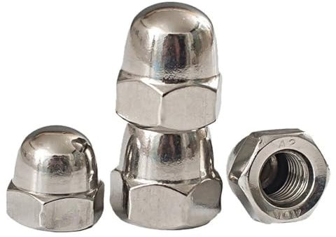 LOEASE 1/5pcs Passo Filo Ghianda Dado M8 M10 M12 M14 M16 M20 304 in Acciaio Inox Fine Dente Decorativo Tappo a Cupola Dadi Dadi ciechi Hardware (Size : M10x1.25(3Pcs))