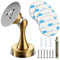 IGNPION Stainless Steel Magnetic Door Stopper Holder 3M Self Adhesive/Conceal Screws Mounted, Floor or Wall Mounted - Strong Magnet Design (Gold)
