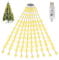 SALCAR Christmas Tree Lights, 2m x 10 Strands 200 Warm White LED Fairy Lights for 6-8ft Xmas Trees, USB Powered with 8 Modes, Timer, Memory, Easy Install for Indoor/Outdoor Decorations