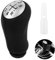 Auto Schaltknauf 5 Gang Schaltknauf Adapter, Schalthebel Auto, 5 Gang Schaltknauf Schalthebel, Kompatibel für RENAULT CLIO MK3 3 III MEGANE MK2 SCENIC MK2, Lever Gear Shifter Knob mit Adapter Schwarz