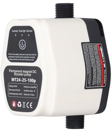 Wasserdruckerhöhungspumpe, 100–240 V, Automatische Wasserpumpe, Energiesparend, Geräuscharm, Intelligente Erkennung, 100 W für den Garten (EU-Stecker)