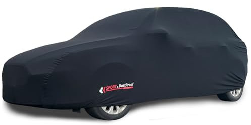 BEXITA Bâche Voiture Intérieure Extensible, Protection de Luxe Contre la Saleté et la Poussière, Doublure Intérieure Douce, Respirante, Anti-poussière, Bache Voiture Noire pour Hatchback-S