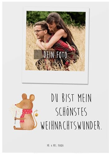 Mr. & Mrs. Panda Personalisierte Foto Postkarte Maus Weihnachten - Geschenk, Weihnachtsgruß, Weihnachtswunder, Frohe, Weihnachtsmotiv