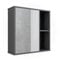 Vicco Badspiegelschrank Leano, Badezimmerspiegel, Anthrazit, 60 x 60 cm