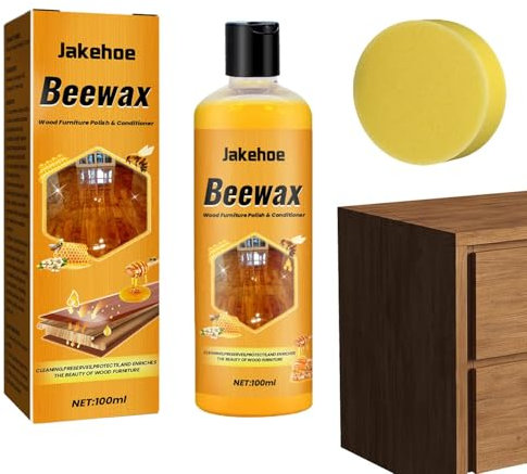 Bees Wax Möbelpolitur und Reinigungsmittel, 100 ml, natürliche Holzpolitur für Möbel, glänzt und schützt Möbelpolitur, langlebige Holzpolitur zum Entfernen von Fingerabdrücken, Tischen, Sockelleisten