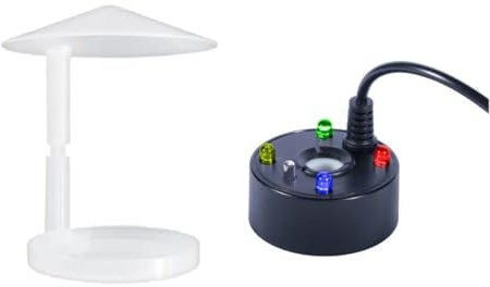 Dcluluwe USB 4 LED Ultraschall- mit Spritzschutz, Zimmerbrunnen, Wasserspiel, Tragbarer Reptilien-Nebelgerät, Luftbefeuchter
