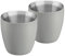 Cooks Professional Set of 2 Stainless Steel Espresso Coffee Cups | Double Wall Insulated Mini Drinking Mug | Dishwasher Safe & Stain, Odour & Rust Resistant | 90ml Capacity | Grey
