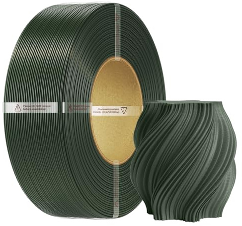 Creality CR Refill PETG 3D Printer Filament 1.75mm, Glossy Translucent Finish, +/-0.02mm Accuracy, Fits Most 3D Printer (Army Green)