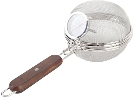 CHICIRIS Coffee Bean Roaster, Stainless Steel Mesh Pan with Thermometer, Portable Handy Roasting Tool for Home Outdoor Camping Hiking Travel