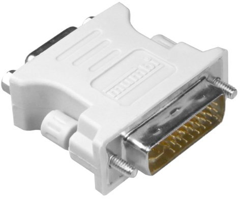 mumbi DVI Adapter (DVI-I zu VGA) - Digital auf Analog Adapter für Grafikkarten, Beamer, und Monitore TFT (CRT) - Beige