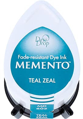 Tsukineko Memento Dew Drop Ink Pads MD000602 Memento Dew Drop Tinte Pads Tsukineko Dew Drop Pad, Teal Zeal