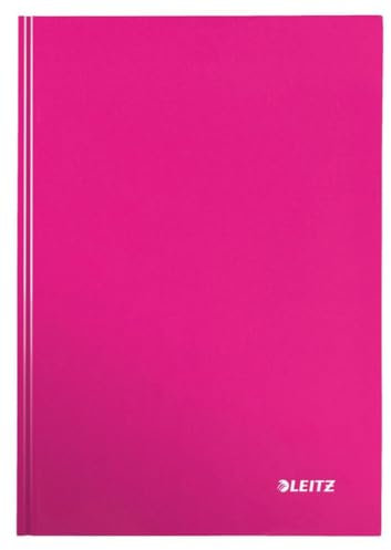 Leitz WOW Notizbuch A5 liniert, Hardcover, 160 Seiten, 80 Blatt FSC-zertifiziertes Papier (80 g/m²), Hochwertiger laminierter Einband, Fadenheftung, Für Büro, Schule oder als Tagebuch, Pink, 46271023