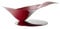Bugatti Casa Obstschale 21-PETALOI3, Stahl, Rot, 40 x 30 x 15 cm