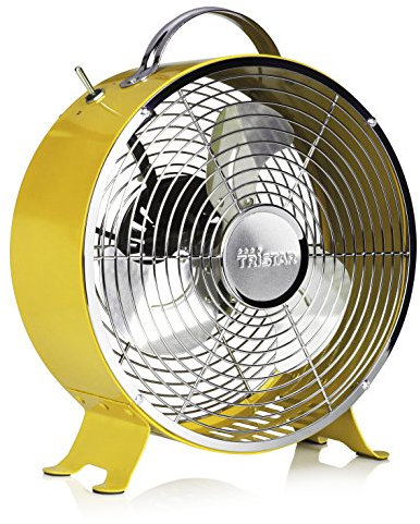 Tristar Ventilator Durchmesser 25 cm - 2 einstellbare Leistungsstufen, 1 Stück, gelb, VE-5964