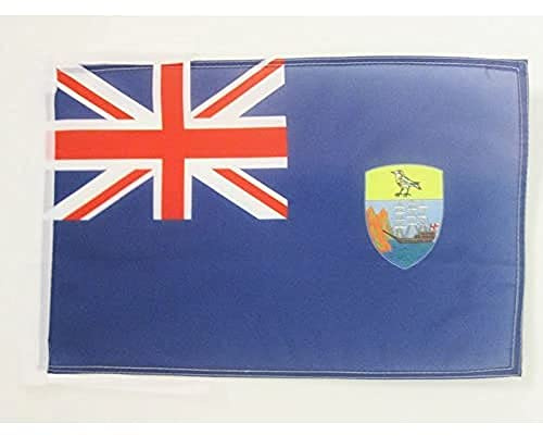 AZ FLAG Saint Helena Flag 45x30 cm 100D Polyester Cords | Indoor and outdoor use Saint Helenian 12x18 in decorative flag St Helena double stitched seams and reinforced edges with ties