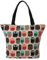 Très Chic Mailanda Eule Umhängetasche Handtasche Schultertasche Einkaufsbeutel Einkaufstasche Shopper Strandtasche 37.5x38cm (Eule)