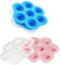 2 Pack Silicone Egg Bites Molds for Instant Pot Accessories, Fits Instant Pot 5,6,8 qt Pressure Cooker, Reusable Storage Container Freezer Tray with Lid for Baby Food, FDA Food Grade(Pink + Blue)