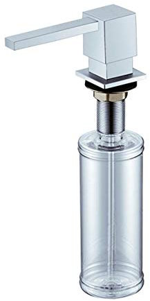 Bluewater Messing Seifenspender, Spülmittelspender, Dispenser, Einbau Seifenspender für Arbeitsplatte Spüle, Rechteckig, Satin