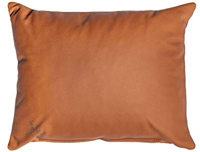 Centaur - Deko Lederkissen 50 x 40 cm für Sofa oder Schlafzimmer Cognac - Echt Leder Kissen Echtleder Sofakissen Lederoptik