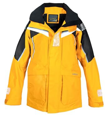 crazy4sailing Herren Segeljacke Stavanger, Farbe:gelb/Carbon, Größe:XL