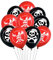 Oblique Unique® Piraten Luftballon Set mit Totenkopf Ballons für Kinder Geburtstag Motto Party Feier Spielen Schwarz Rot Weiß