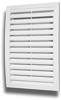Lüftungsgitter Wetterschutzgitter Modell D-RU Größe 200x300mm, Farbe weiß