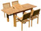 ASS Teak Set Gartengarnitur Gartenset Sitzgruppe Gartentisch Bigfuss 130-180x80 cm mit 4 Stapelsessel Miami aus Teakholz Gartenmöbelset Esstischgruppe Sessel stapelbar Ausziehtisch