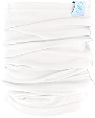 Max & Fred Multifunktionstuch Bamboo Brightness - Elastisches, Atmungsaktives Schlauchtuch aus Bambus - Hypoallergen & mit Thermo-Effekt - Unisex für Erwachsene, Weiß