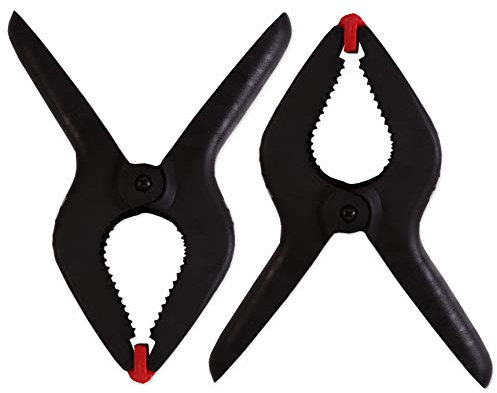 2X Jumbo 9 Plastic Spring Clamps with Swivel Anvils, Craft/DIY Glue Setting Woodwork Holder Grips
