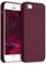 kwmobile Hülle kompatibel mit Apple iPhone SE (1.Gen 2016) / iPhone 5 / iPhone 5S Hülle - Silikon Handy Case - Handyhülle weiche Oberfläche - kabelloses Laden - Tawny Red