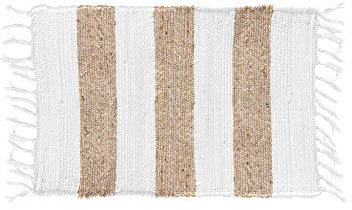 Douceur d'Interieur Sagane Teppich, rechteckig, mit Fransen, Mehrfarbig, 50 x 80 cm